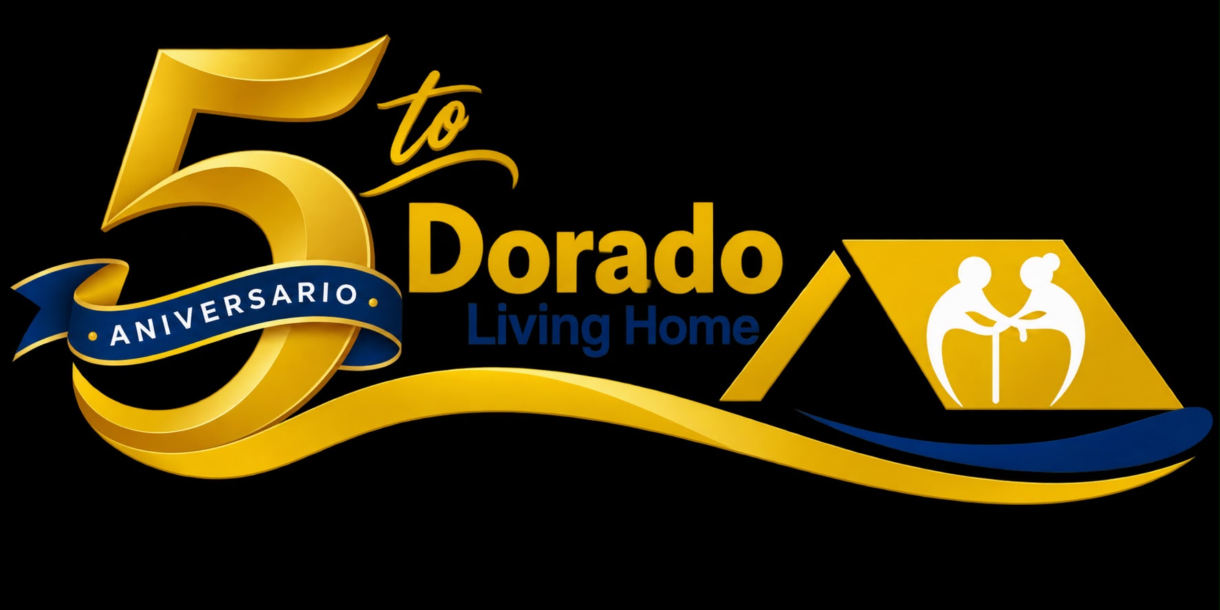 Logo del quinto aniversario de Dorado Living Home